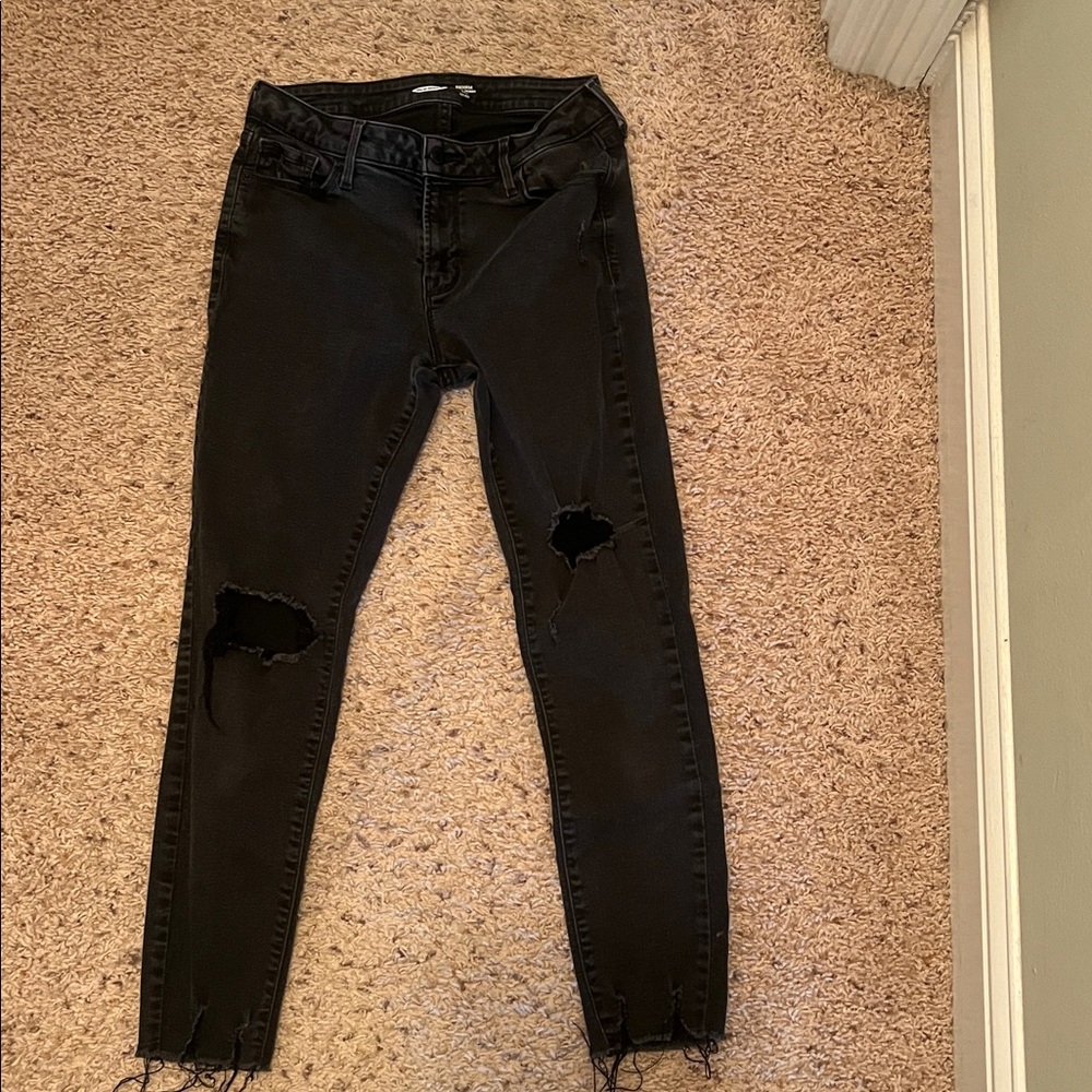 Old Navy Black Rockstar Super Skinny Jeans